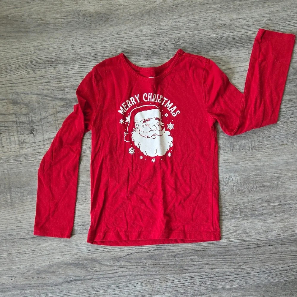 Holiday Time Red and White Long Sleeve Christmas Tee - Picture 1 of 2